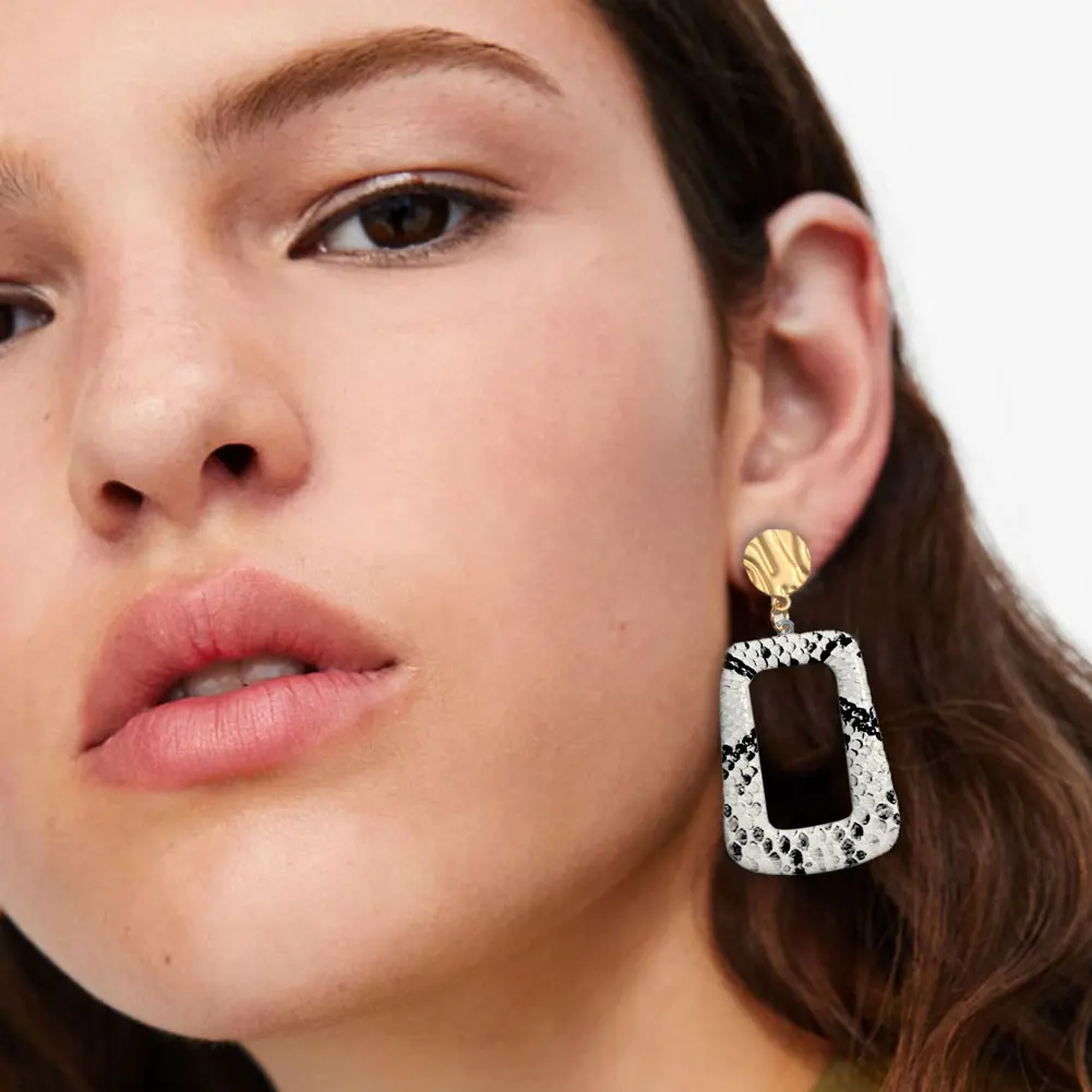 Горячее предложение серьги женский овальный акриловые с подвесками Винтаж Trend