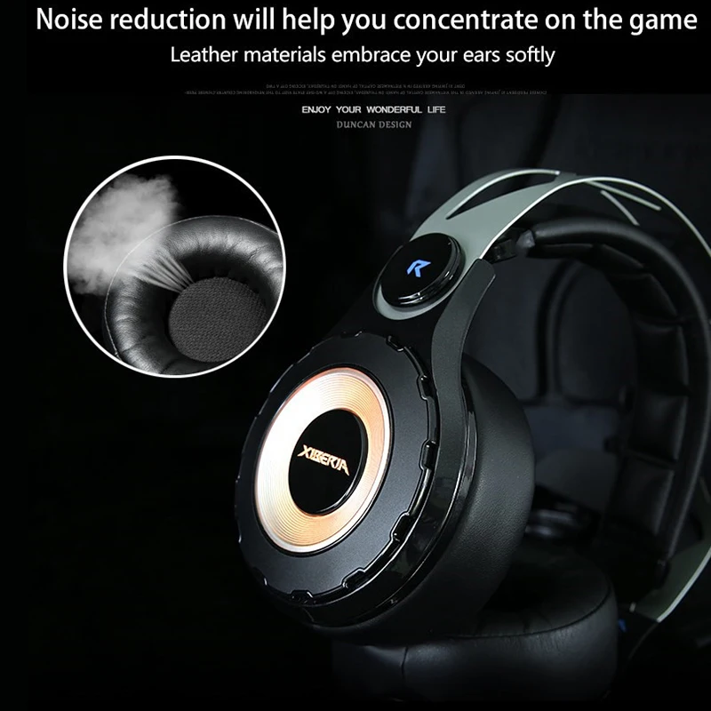 XIBERIA T18 Стерео Игровые наушники с микрофоном 7 1 Surround Sound глубокий бас Gamer гарнитура