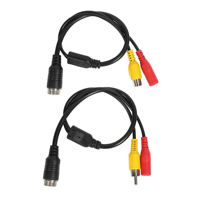 M12 4Pin авиации голова штекер RCA/DC Женский видеонаблюдения Камера AV кабель