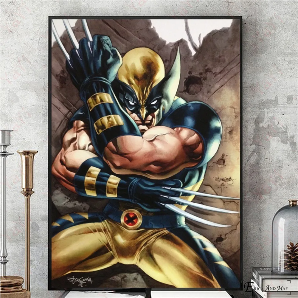 Retro Xmen Wolverine Artwork Vintage Poster Prints Oil Painting On Canvas Wall Art Murals Pictures For Living Room Decoration | Дом и сад