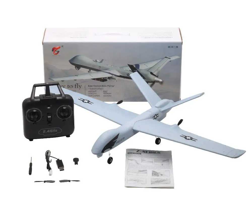 Летающая модель планеры RC самолет 2 4G 2CH Predator Z51 пульт дистанционного управления