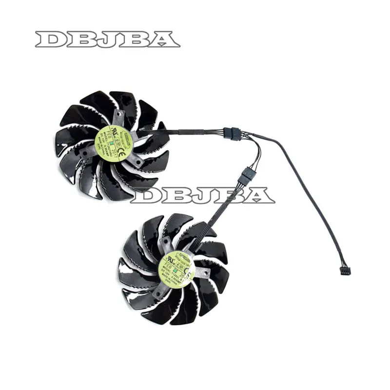 88 мм T129215SU 1 пара Вентилятор Охлаждения видеокарты для Gigabyte GeForce GTX 1050 Ti RX 480 470 570 580