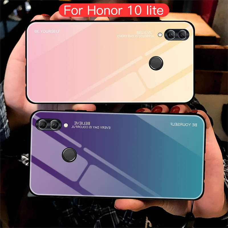 Чехол из закаленного стекла для Huawei P20 Lite Mate 10 20 V20 роскошный силиконовый чехол