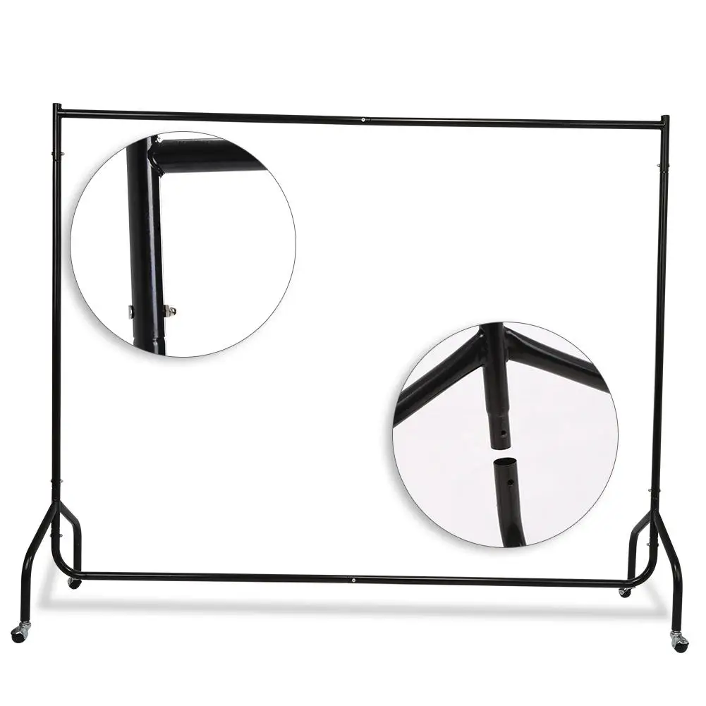 Сверхпрочный металлический подвесной рельс для одежды 6 футов домашнего