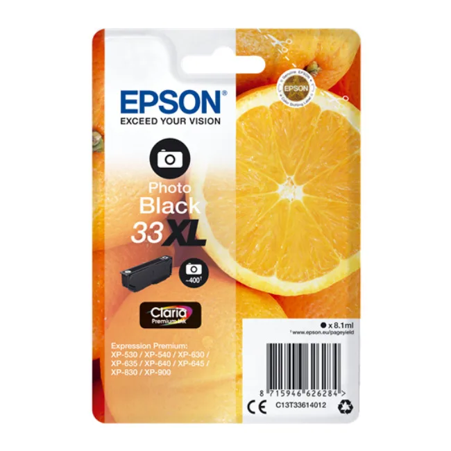 Epson singlepack фото черный 33xl Claria чернила высокого качества Xp-530 Xp-540 Xp-630 Xp-635 Xp-640 Xp-645 Xp-830