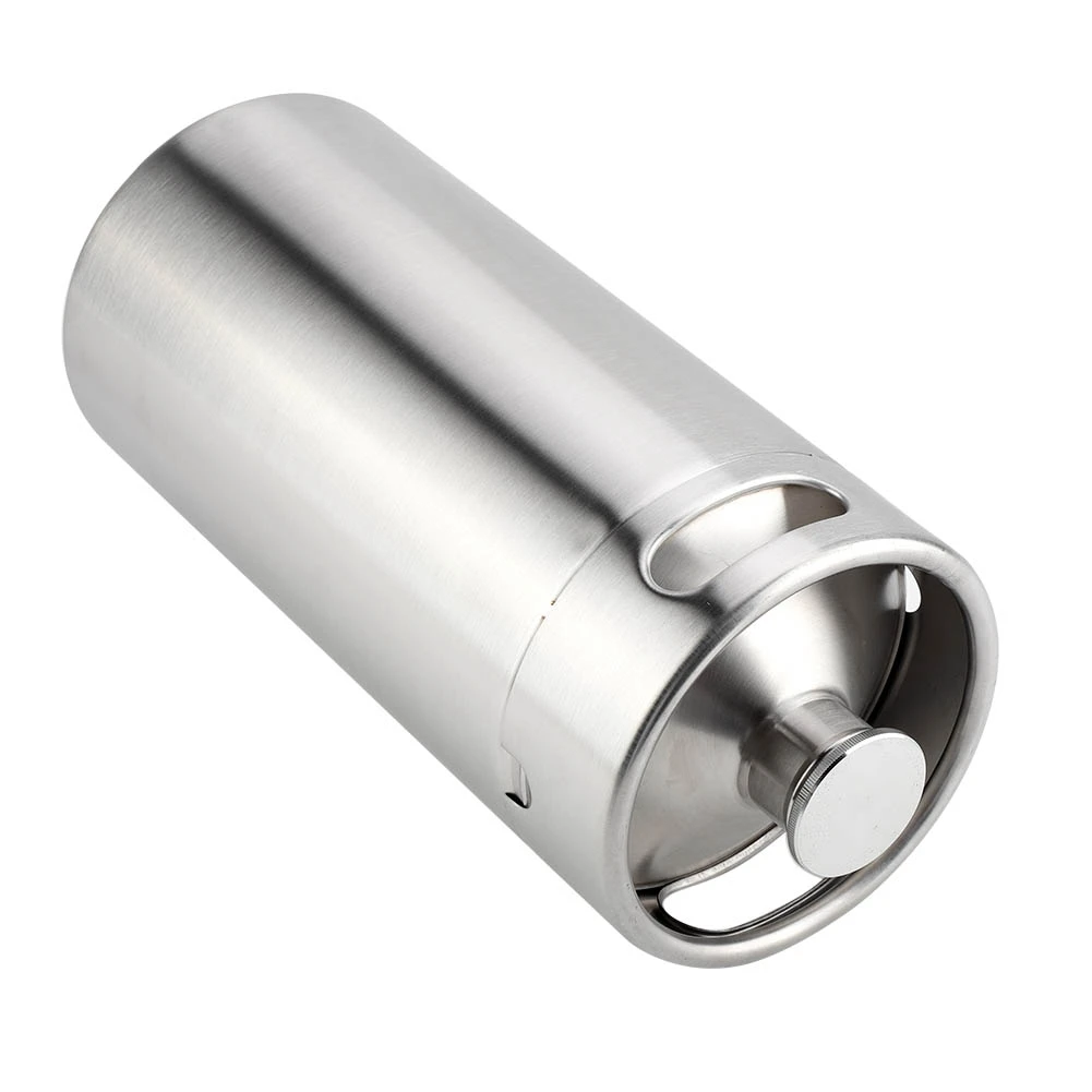 TOPINCN 4 л Мини пивной бочонок из нержавеющей стали с зеркальной крышкой практичные