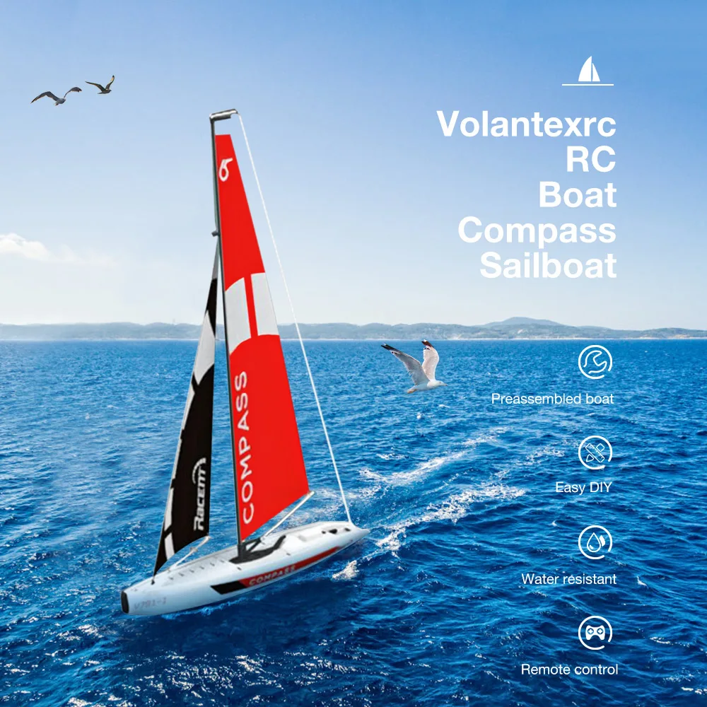 Volantexrc 791 1 2 4 г 4CH RC лодка водонепроницаемый компас предварительно собранная