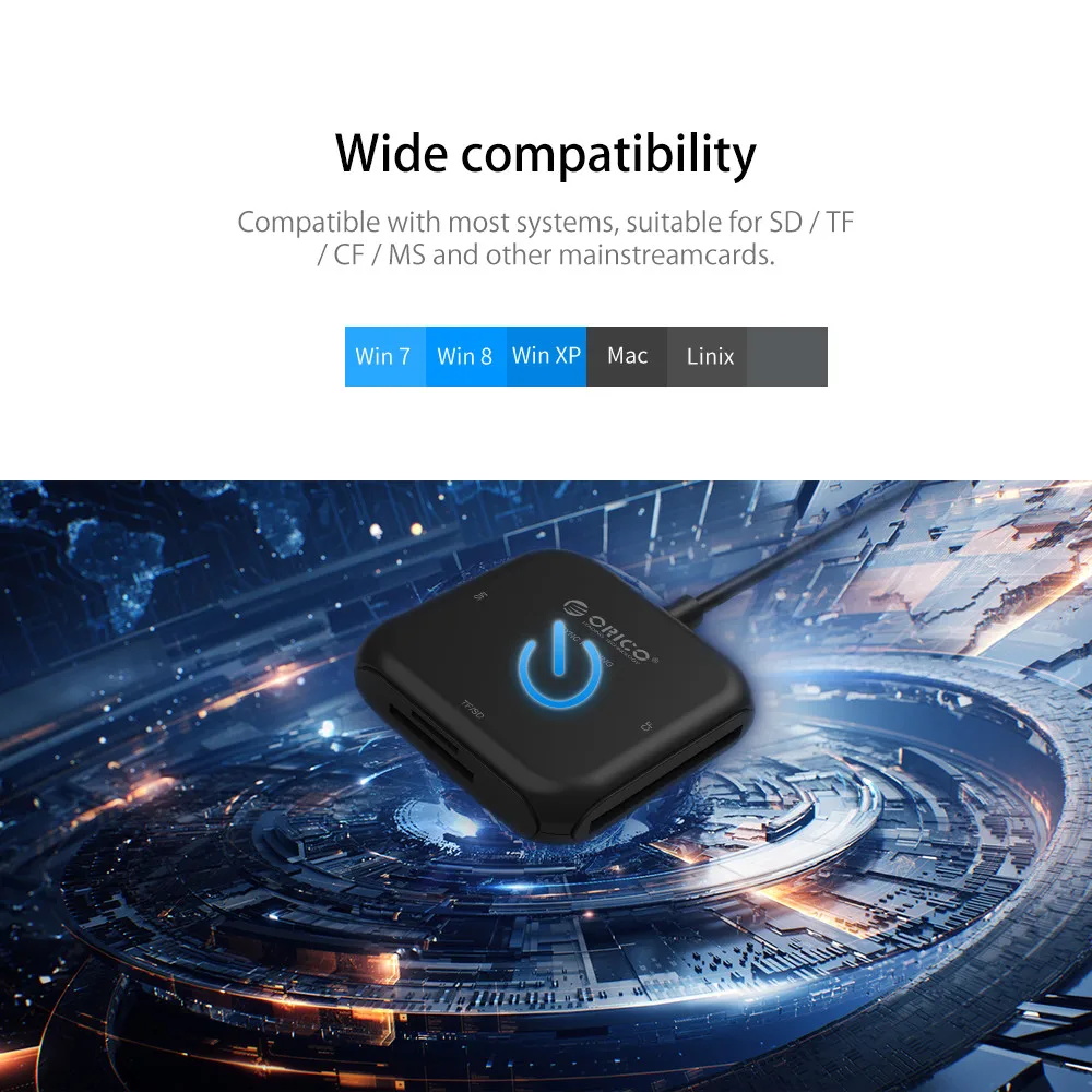 OPQ Orico 4 в 1 Usb 3 0 считыватель смарт карт флэш мульти памяти для Tf/Sd/MS/Cf карты чтения и