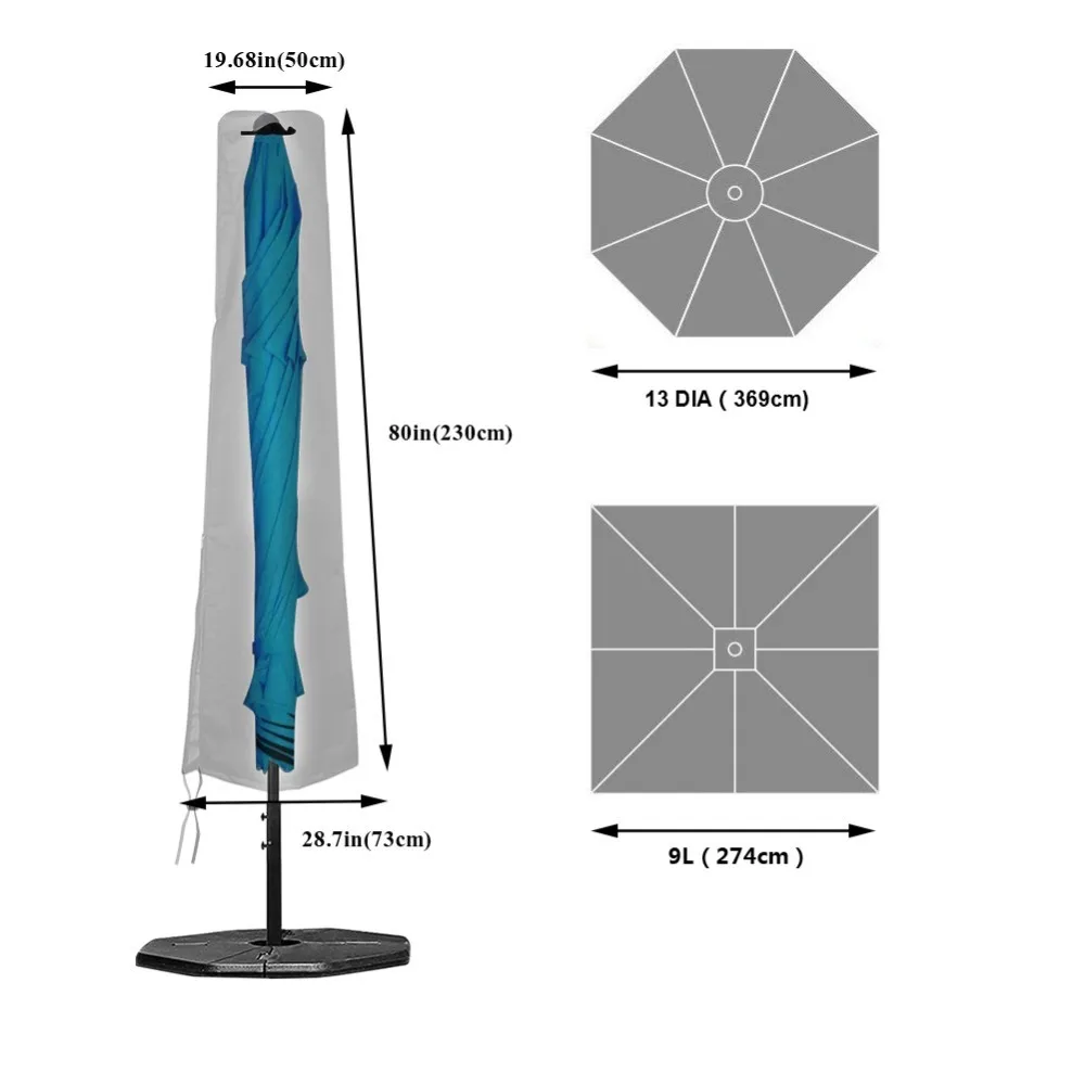 Водонепроницаемый Оксфорд ткань открытый банановый зонтик крышка сад