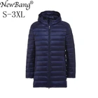 NewBang 7XL 8XL зимняя длинная куртка на утином пуху, Мужская парка с перьями, Мужская Сверхлегкая пуховая куртка, мужские легкие теплые пуховики