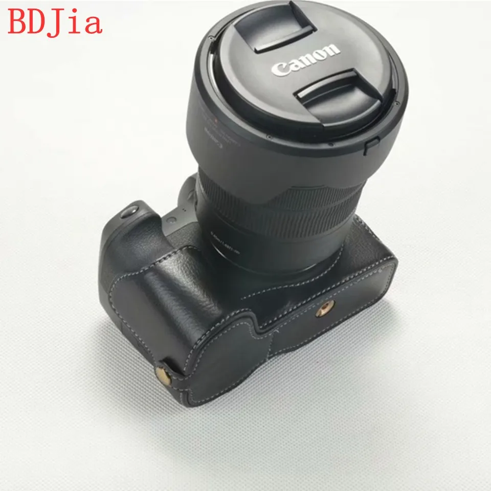 2019 Натуральная Воловья кожа корпуса для половины камеры база Canon EOS R с отверстием