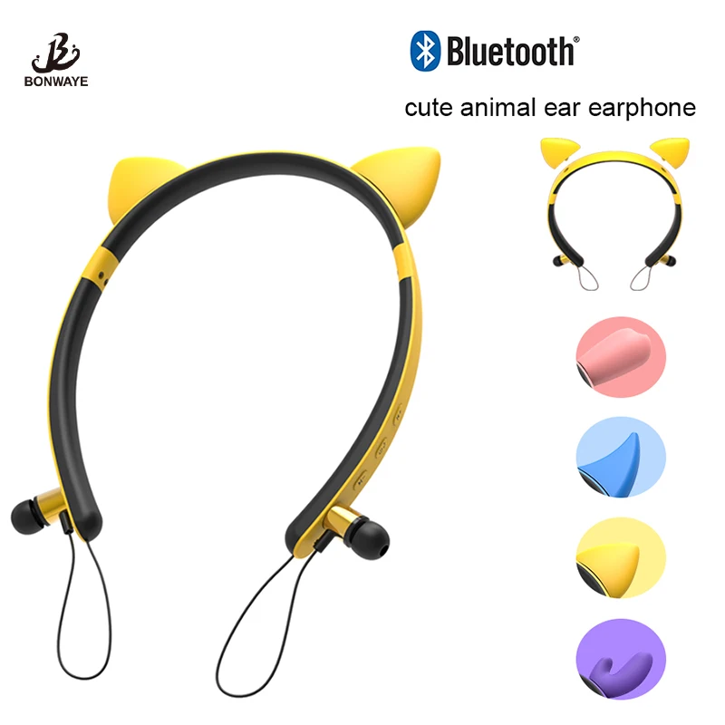 Наушники Bonwaye Cat/Rabbit/Devil наушники обручи для волос беспроводные Bluetooth