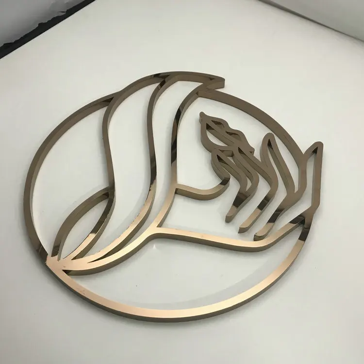 3D буквы из нержавеющей стали металлический логотип для украшения дома|Таблички и знаки| |