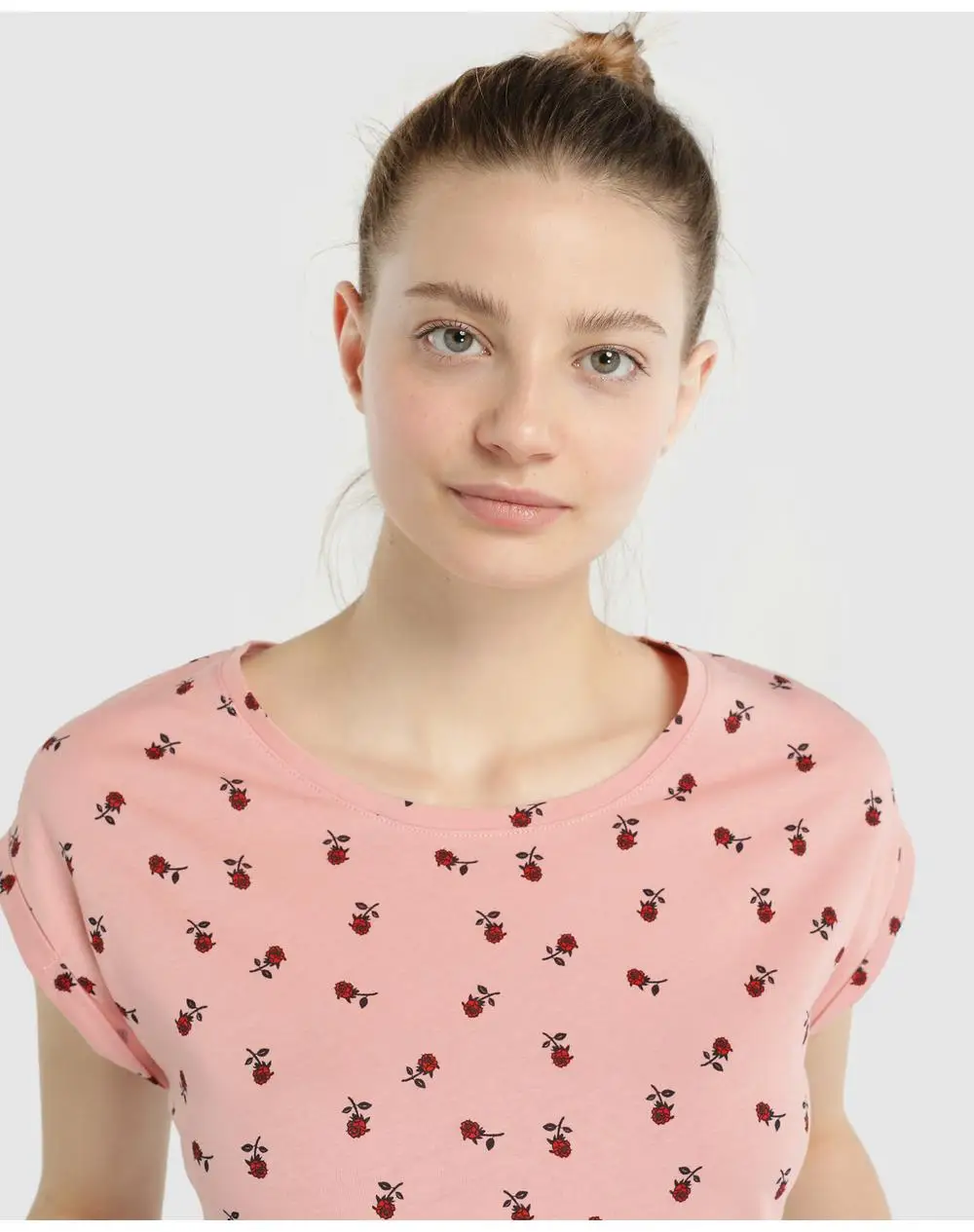 Женская рубашка с коротким рукавом и рисунком | одежда