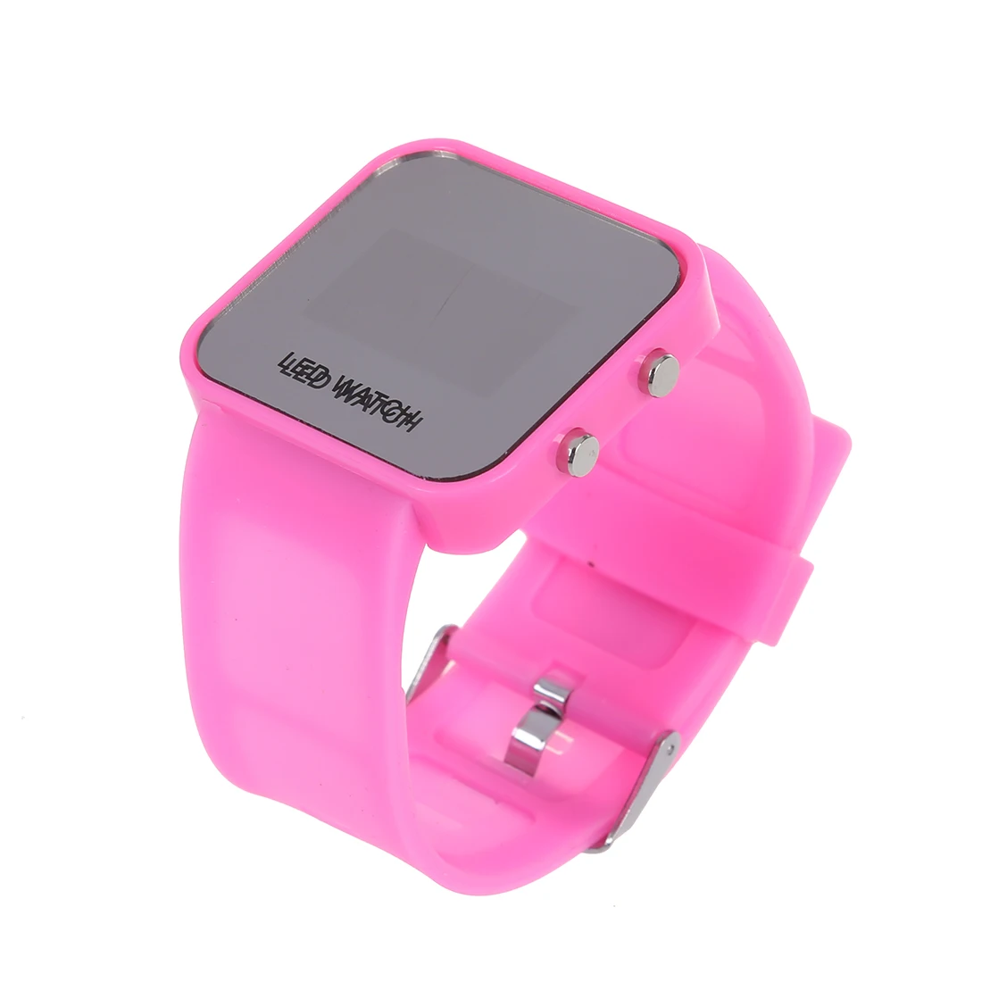 Pink Luxury Sport Style LED Digital Watch Mirror Surface Silicone for Lady Men | Электроника