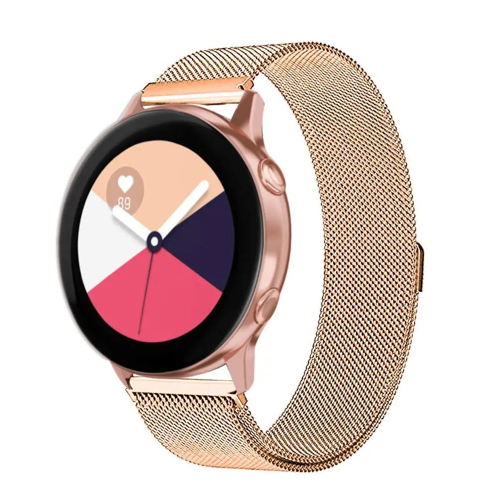 Миланский ремешок для Galaxy Watch активная замена нержавеющая сталь модный мужчин и