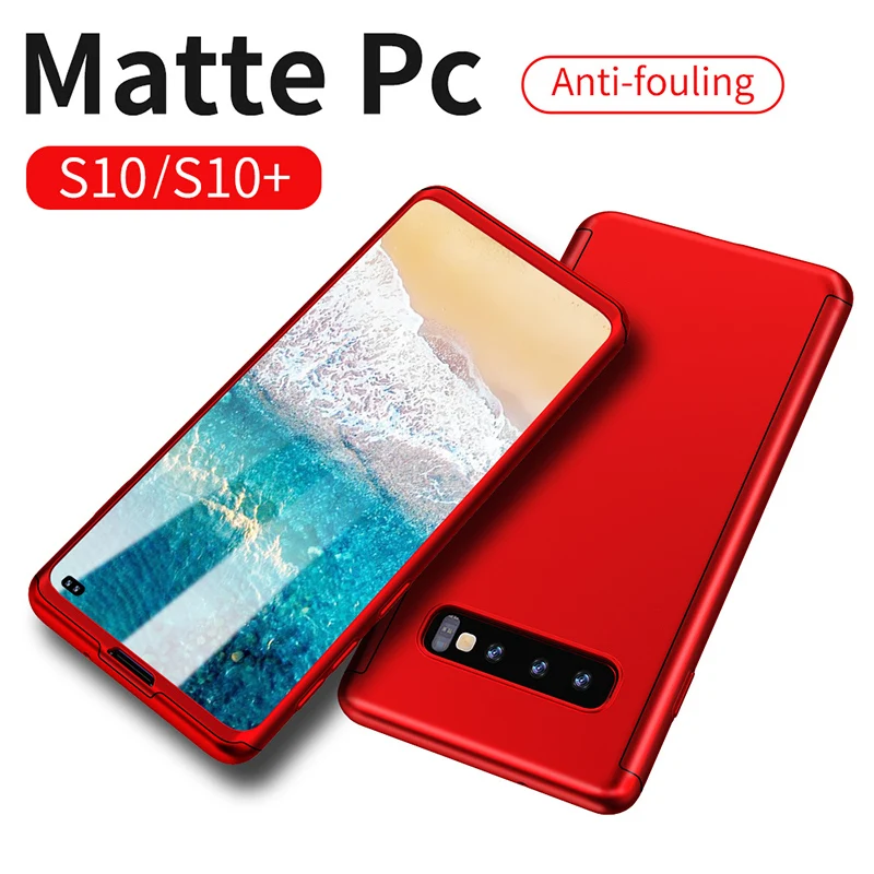 360 полный защитный чехол для телефона Samsung Galaxy A30 A50 M20 S10 Plus S10E A8 A6 J4 J6 2018 Note 9 8 со