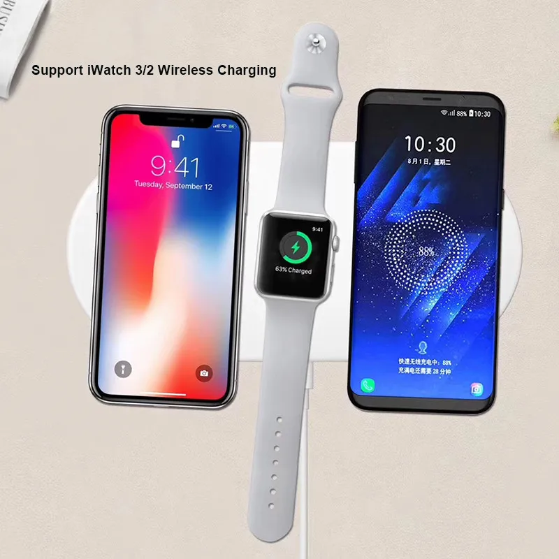 Givenone для iphone airpods Беспроводной подставка быстрой зарядки с покрытием часов Apple Watch