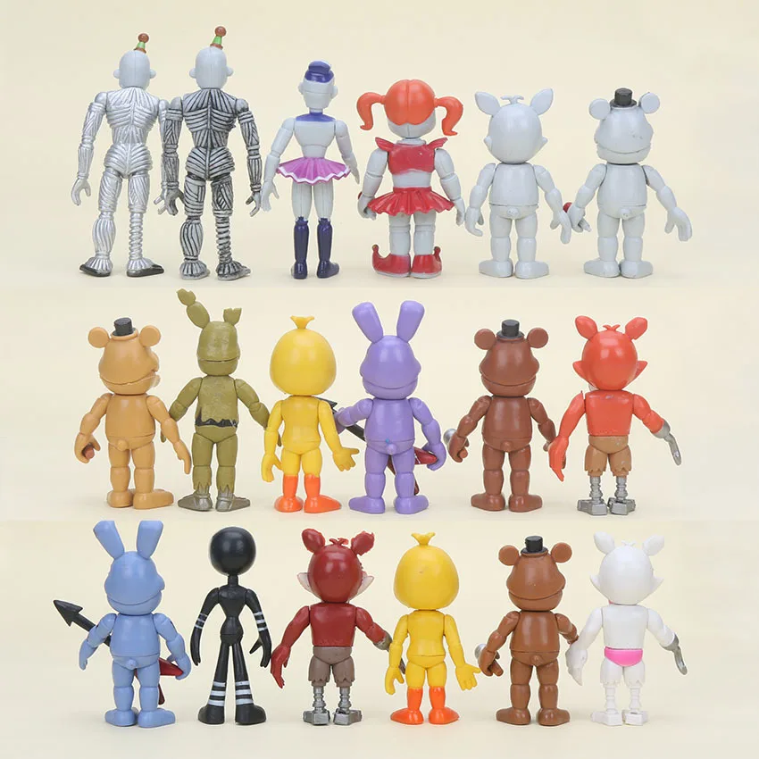 6 pz/набор 10 см Cinque Notti A Freddy Sorella di Posizione FNAF Chica Funtime Foxy Ballora Oro экшен-фигурка из ПВХ