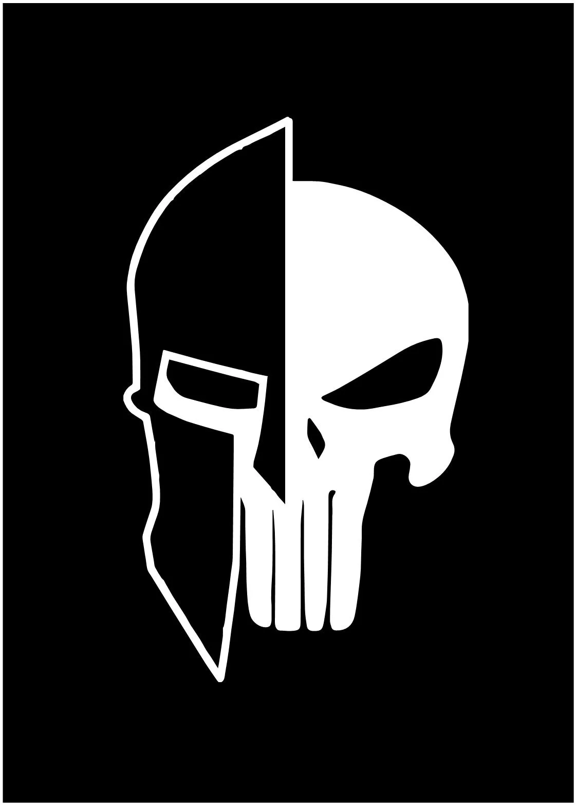 Каратель Череп Американский Патриот полицейский стикер на окно наклейка Спартан