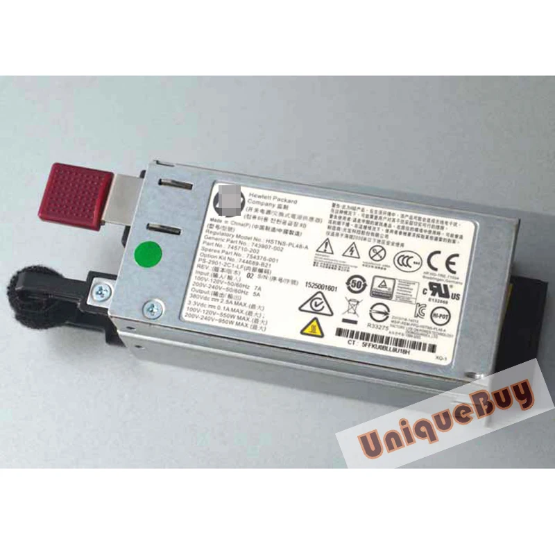 Для HP DL180G9 950W 744689 B21 754376 001 HSTNS PL48 A серверный источник питания|Блоки питания для