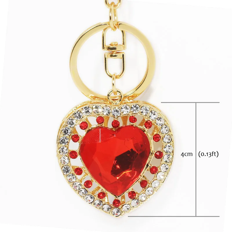 Красный кристалл сердце любовь сумка кулон брелки ювелирные изделия деликатная - Фото №1