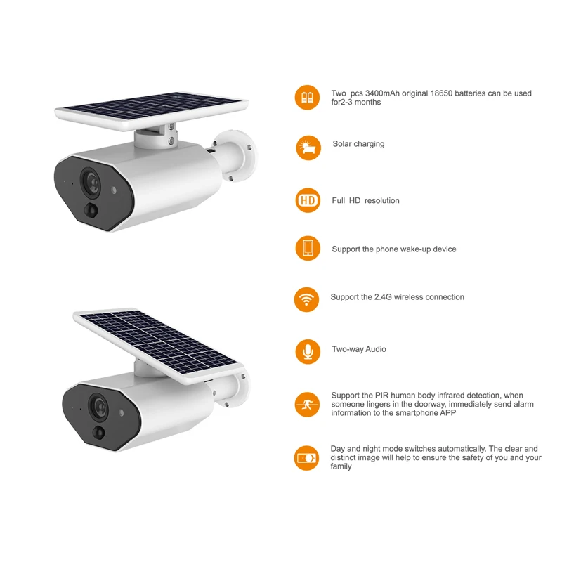 1.3MP 960 P HD беспроводная Wifi камера Солнечная умная ip приложение управление