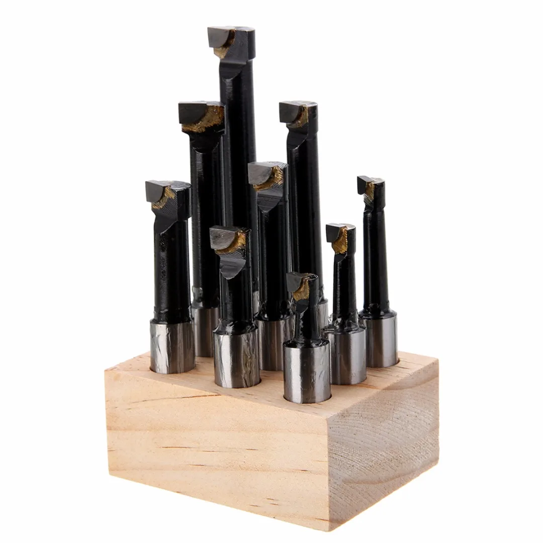 Fashion 9Pcs прочный жесткий сплав хвостовик расточной стержень набор Карбид
