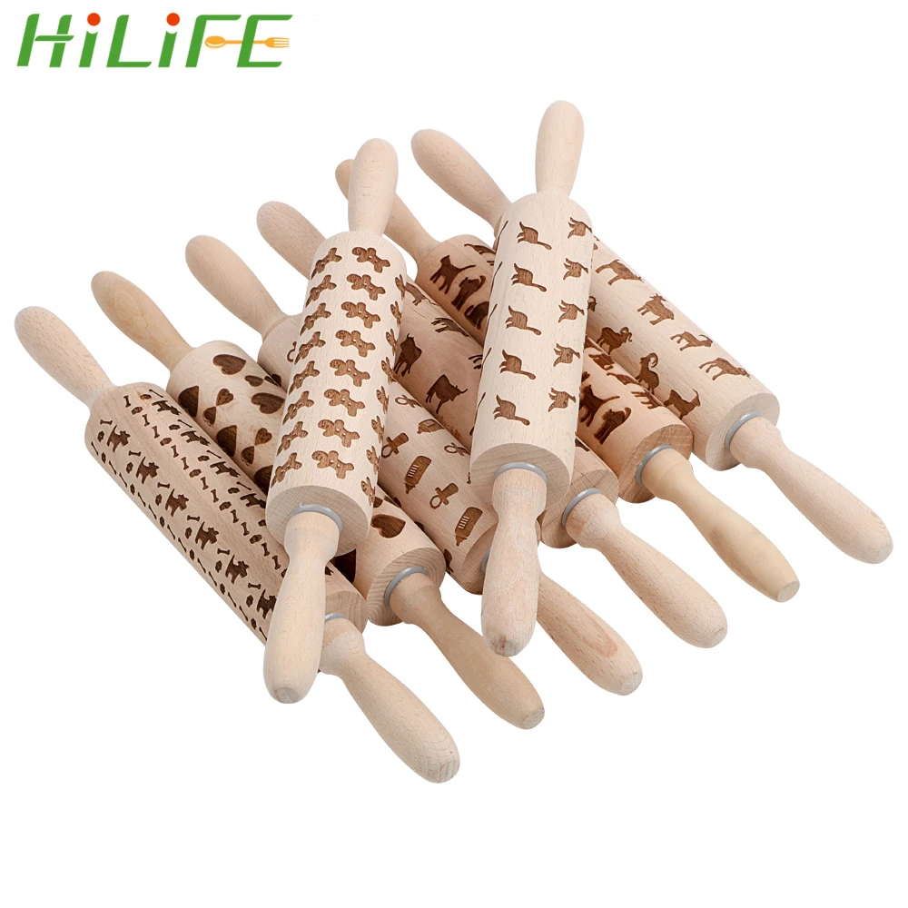 Инструмент для тиснения HILIFE деревянный штифт катания динозавр овчина свинья в