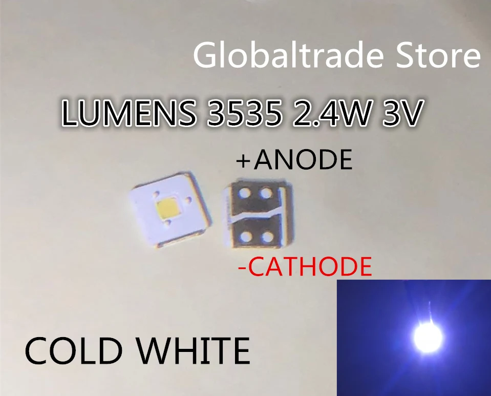 4000 шт люменов LED подсветка Flip Chip 2 4 W 3V 3535 холодный белый 153LM для SAMSUNG LCD ТВ