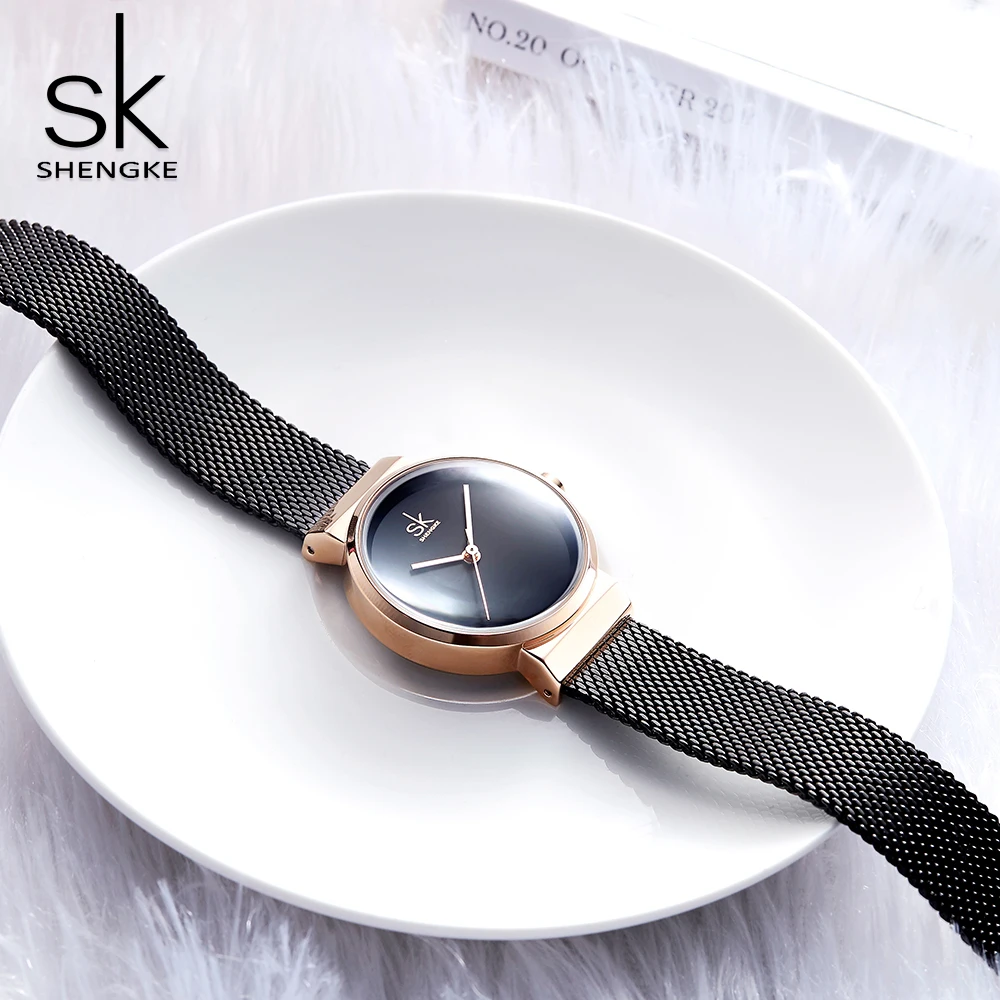 NEW Shengke 2019 Fashion Watches Women Ladies Quartz Creative Wrist Watch Female Clock Hour Rosegold Girls SK | Наручные часы