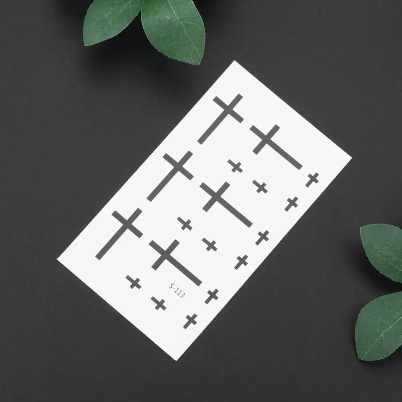 10 шт Крест шаблон временные татуировки наклейки водонепроницаемый боди-арт |