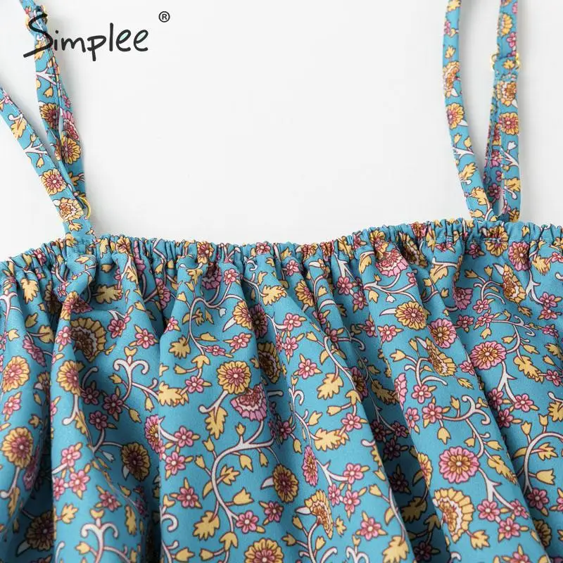 Женское длинное платье Simplee с цветочным принтом 2019 богемный летний женский