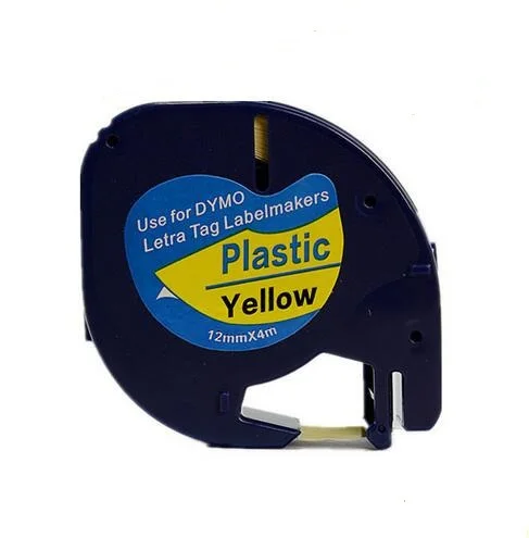 20PK черный на желтый 91202 Dymo LT пластиковые ленты используется для DYMO LetraTag принтеры 12