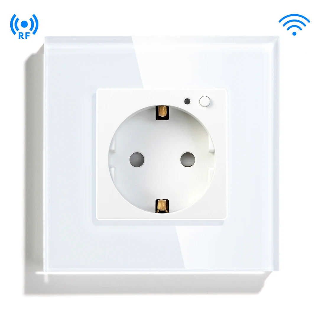 Настенная розетка Schuko умная wifi с пультом дистанционного управления белый черный