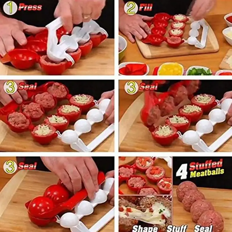 Оптовая продажа 1 шт. Pro Maker Newbie meatbills мясо Рыба Форма для фарша Рождество кухня