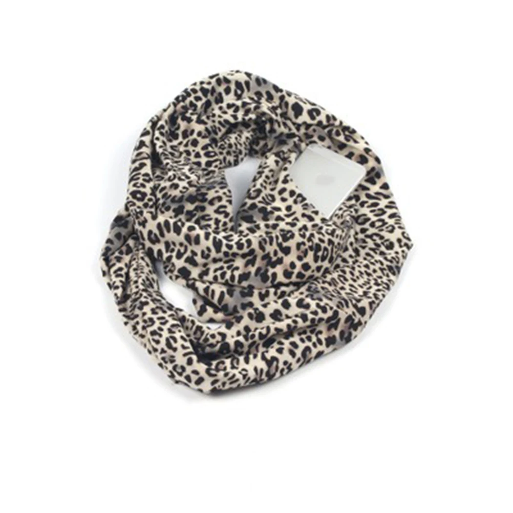 Для Женщин Multi Применение путешествие шарф с карман на молнии Кабриолет кольцо