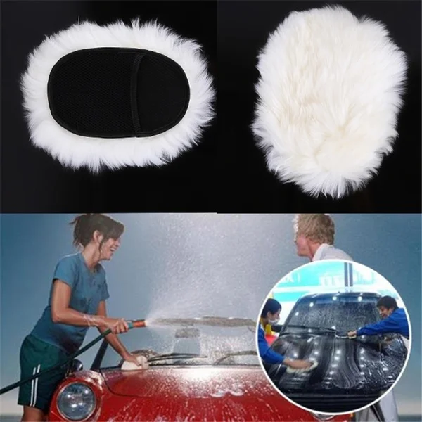 1Pcs Car Cleaning Products Wash Tool Sponge Bear Paw Plush Gloves |