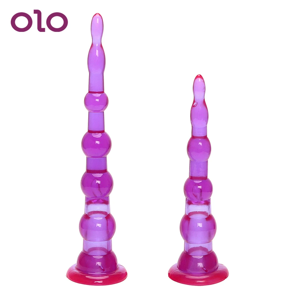 Анальная пробка OLO анальная с бусинами для начинающих массажер простаты