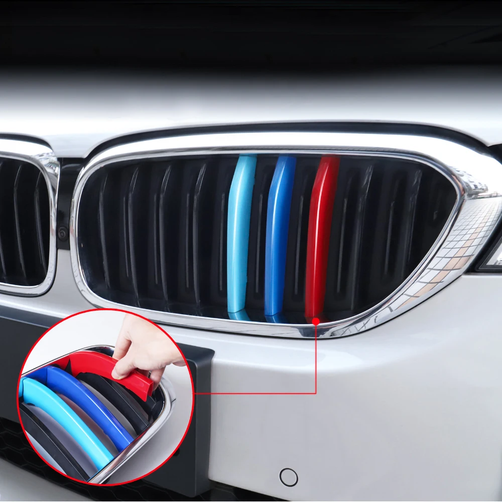 3 шт. 3D цвета для BMW 5 серии F10 2014-2017 автомобильный Стайлинг передняя решетка