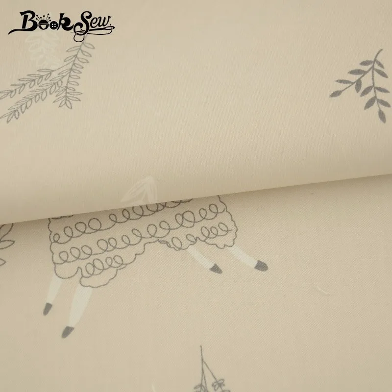 Booksew мультяшный дизайн овечки текстиль 100% хлопок саржевая ткань краситель
