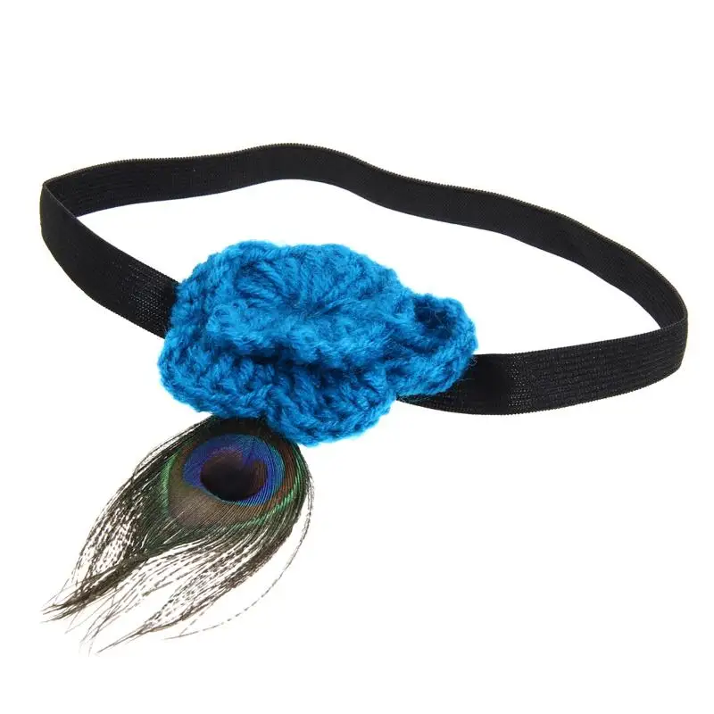 Newbron Baby Photography Prop Girls Boys Peacock Photo Props Crochet Knit Clothes with Headband for 0-12 Month Infant Kids | Детская