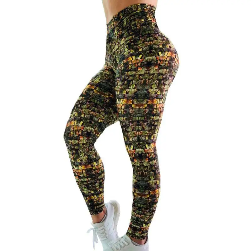 2019 New Fused Skinny Sport Yoga Pants Women Fitness Gym Leggings Running Compression Tights Sport Clothes Slim Push Up Trouser