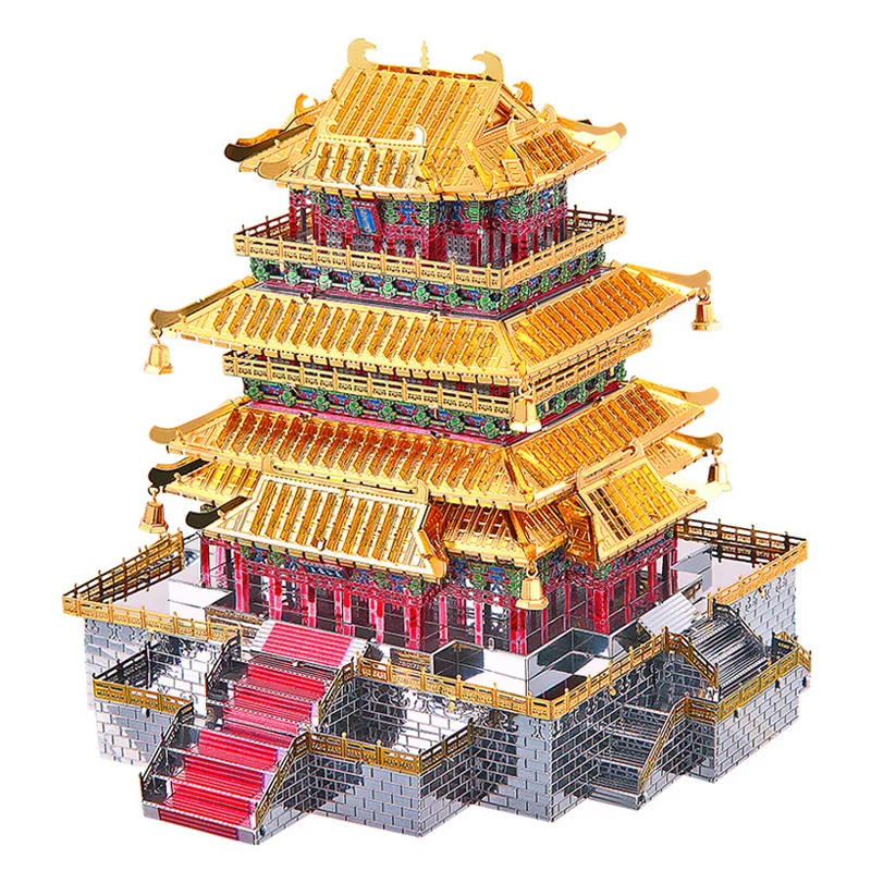 Модель MMZ Piececool 3D металлический пазл, архитектурная башня, наборы для сборки своими руками, лазерная вырезка, пазл, игрушка в подарок