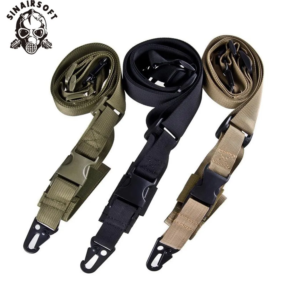 

3 Point Quick Detach Sling Strap Release Three Point Rifle AR Sling Adjustable Tactical Airsoft Gun Strap for Hunting Holsters