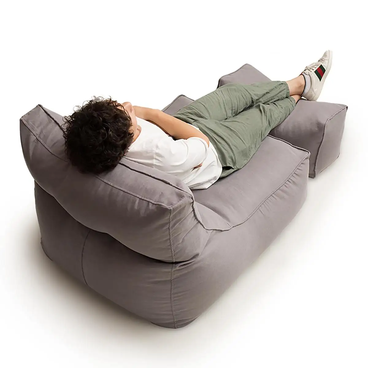 Чехлы для диванов Lazy BeanBag стулья без наполнителя из льняной ткани мешок пуф