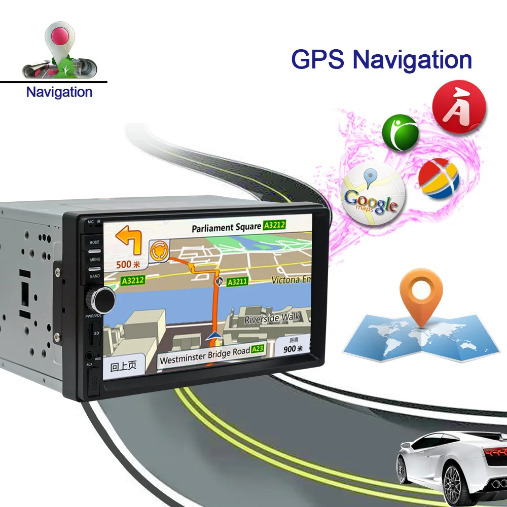 Podofo 2 Din Android автомобильный Радио Стерео 7 &quotАвтомобильный плеер gps навигация WIFI