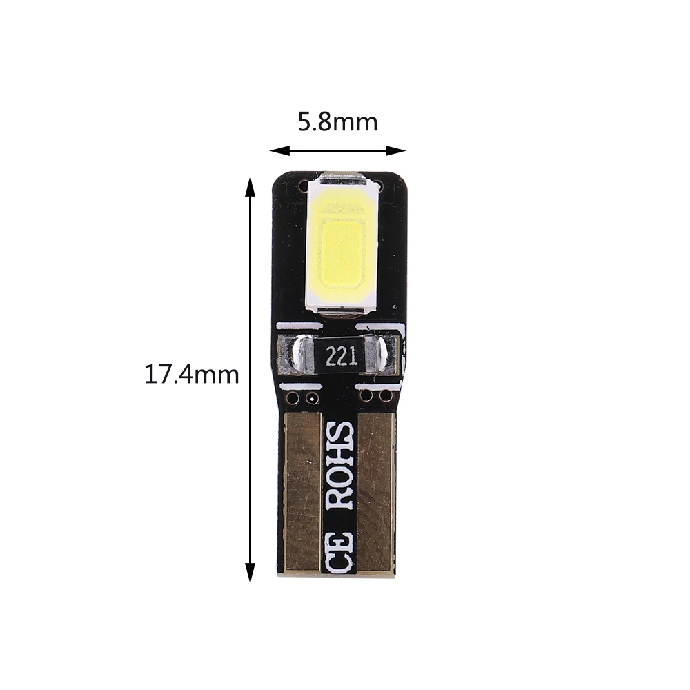 Автомобильные светодиодные лампы T5 2721 W3W W2 * 4.6d 5730 SMD инструмент: клин индикатор