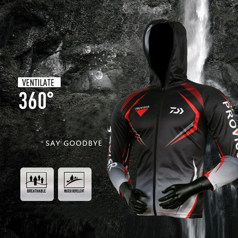 

DAIWA Men Sunscreen Fishing Shirt Long Sleeves Quick-dry Hiking Fishing Jacket Windproof Fishing Clothing Suit Drop Shipping