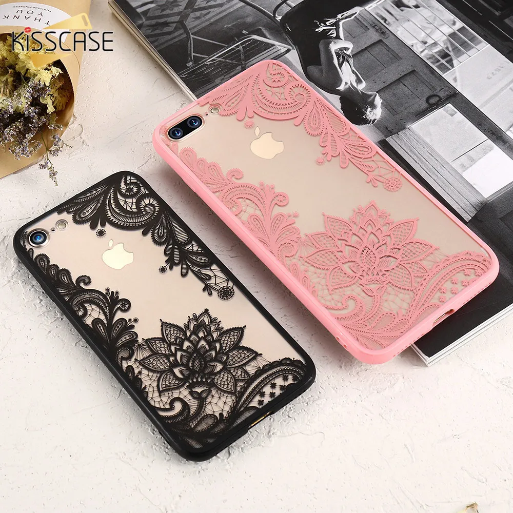 Ультратонкий чехол KISSCASE для iPhone 11 Pro Max XR XS MAX X 7 8 6 6S Plus чехлы из ТПУ с кружевным